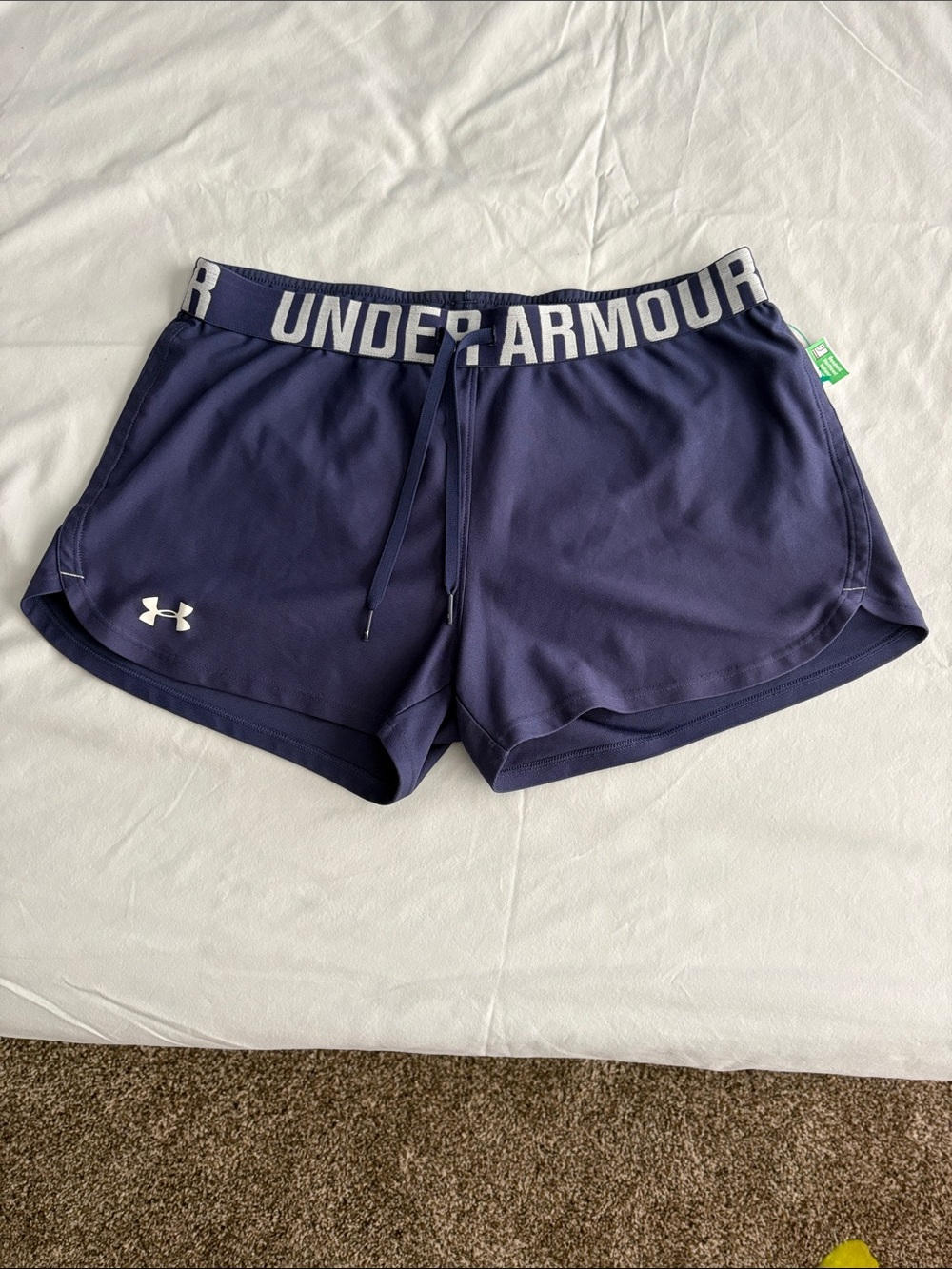 Under Armour Navy Athletic Performance Shorts with Branded Waistband